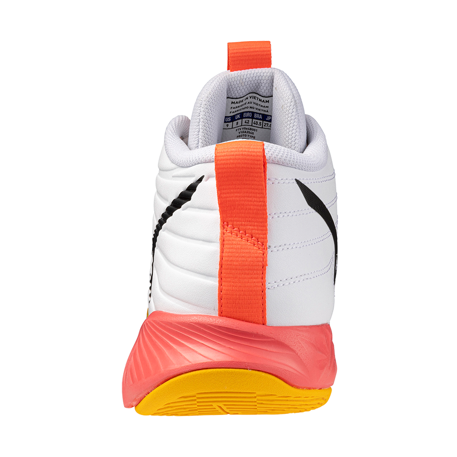 Mizuno WAVE MOMENTUM PRO MID White/Fiery Coral 2/Citrus